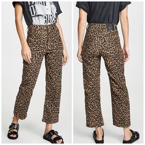 Levi’s High Rise Ribcage Straight Leg Jeans in Leopard Corduroy
